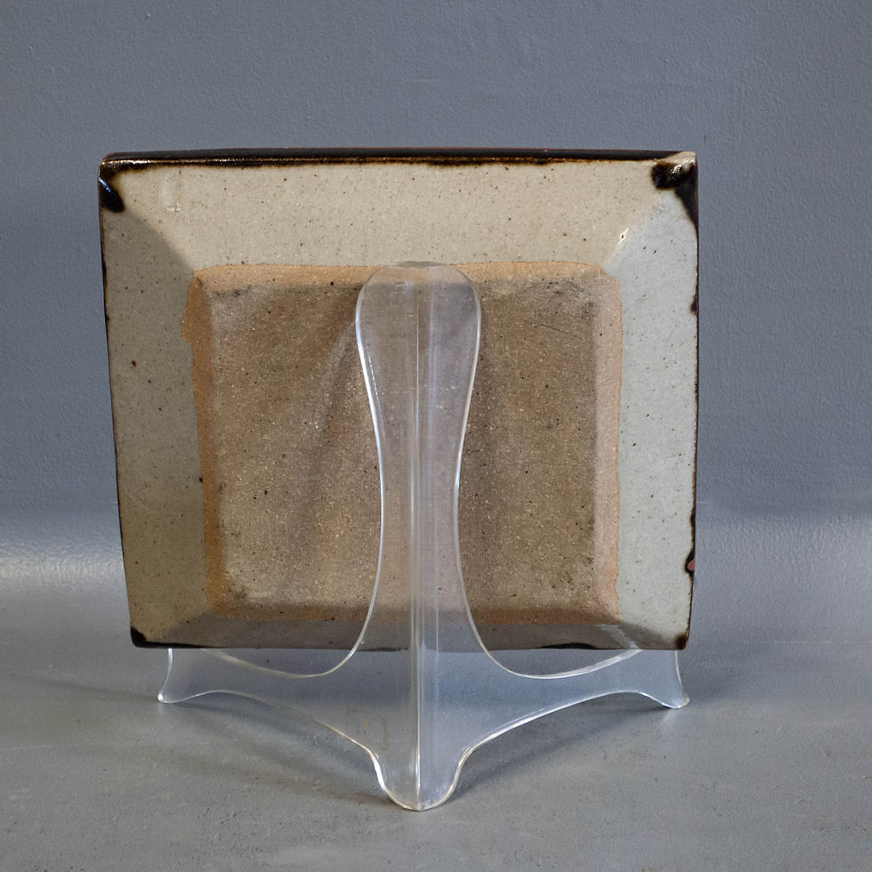 Thumbnail: Japanese Brown Glazed Square Plate