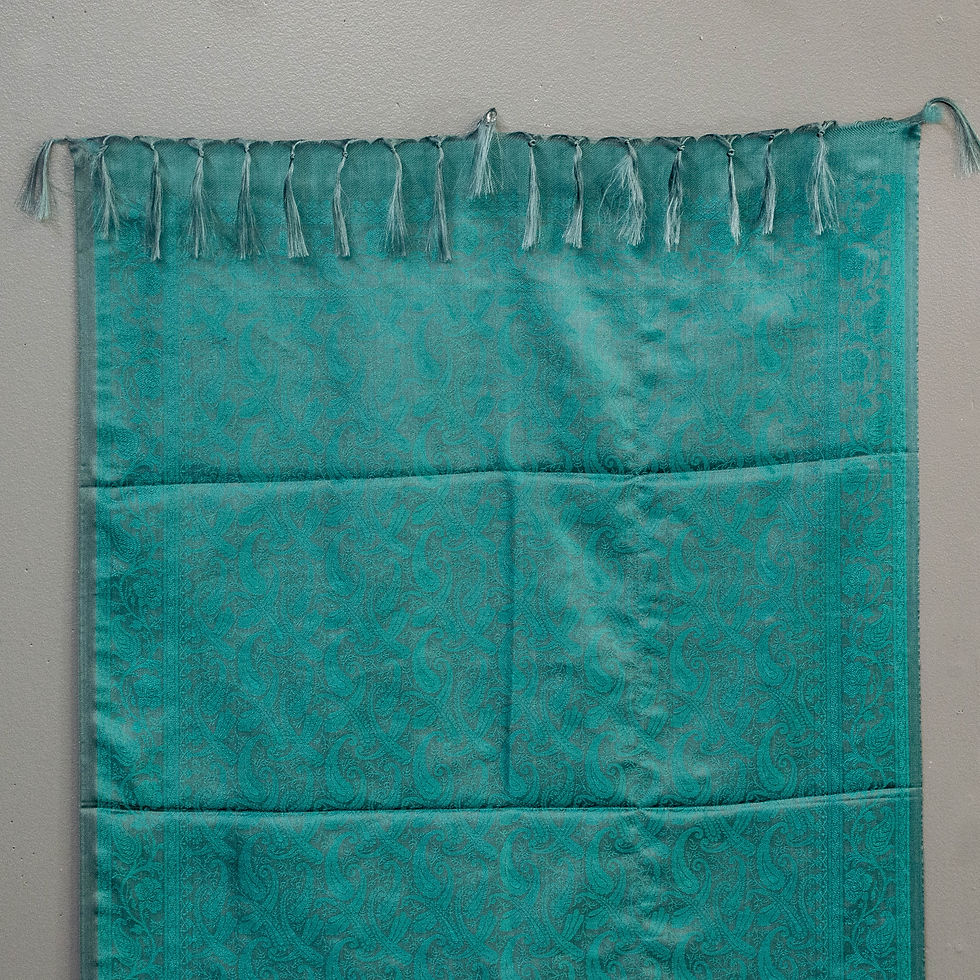 Thumbnail: Teal Silk Scarf From India