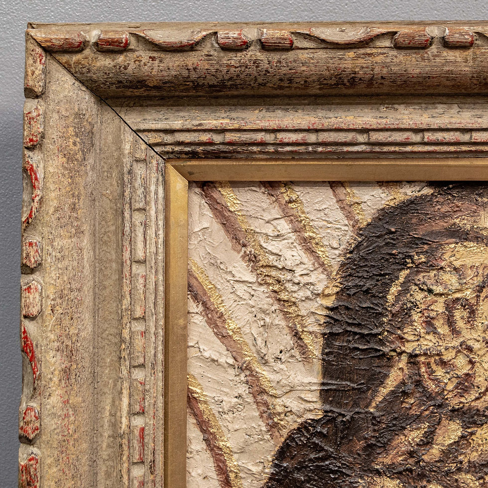 Thumbnail: Vintage Framed Painting of Buddha