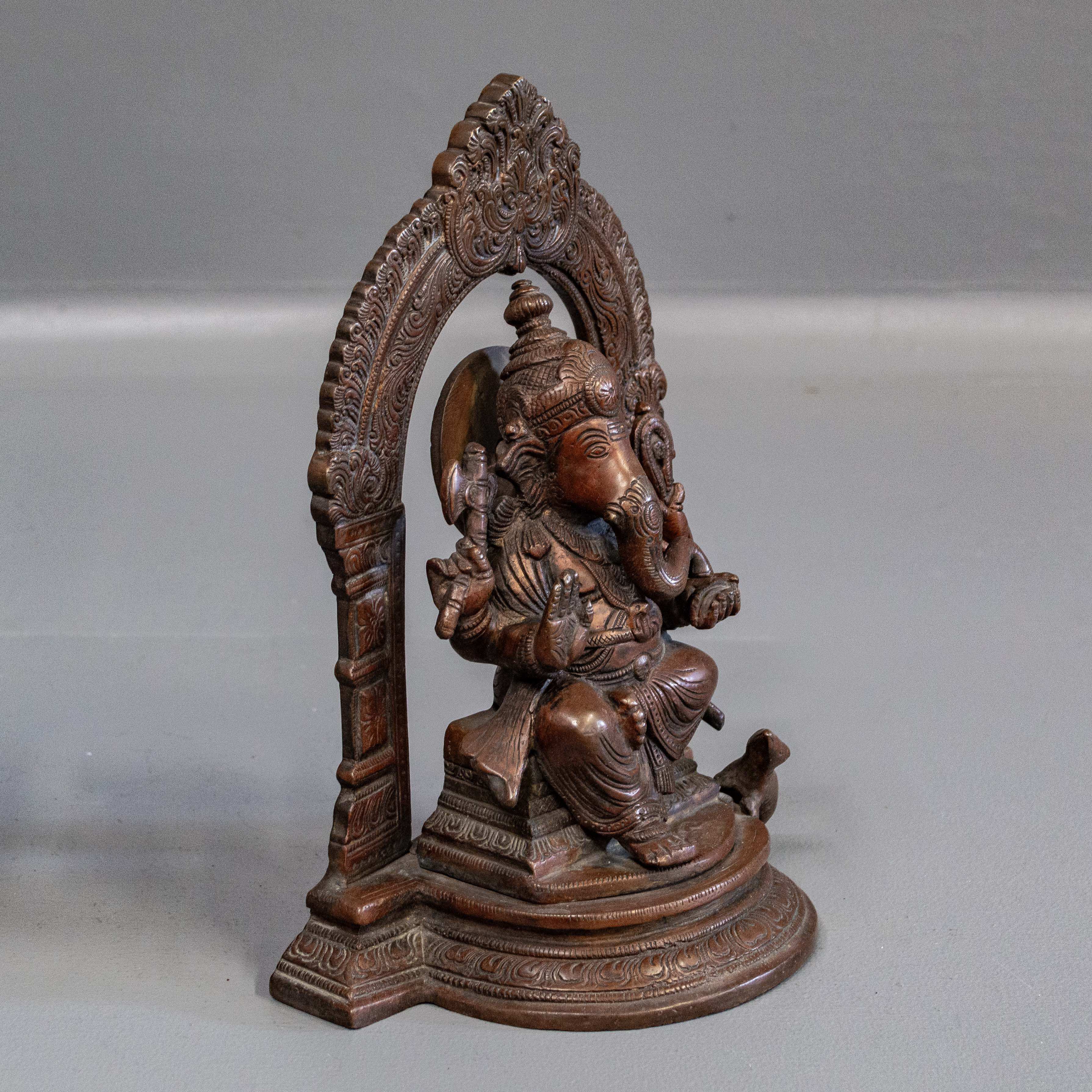 Cast Bronze Statue of the Hindu Deity Ganesha