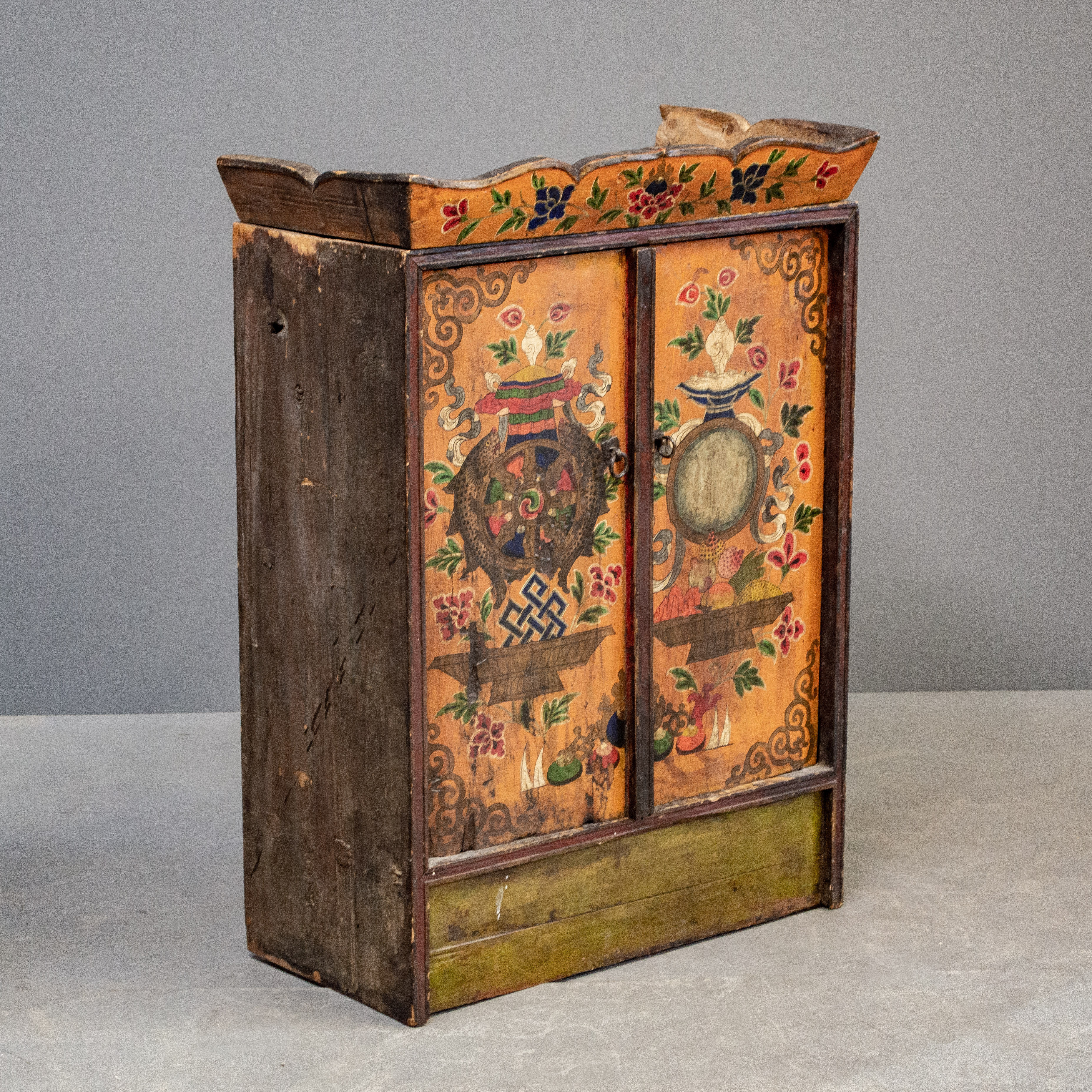 Antique Painted Tibetan Cabinet
