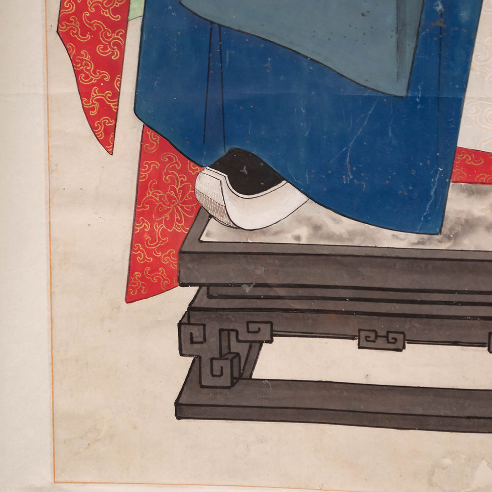 Thumbnail: Antique Chinese Ancestor Scroll Painting