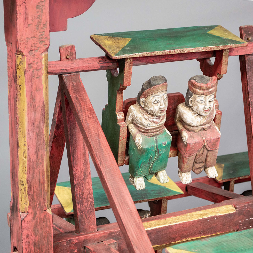 Thumbnail: Painted Indian Folk Art Ferris Wheel