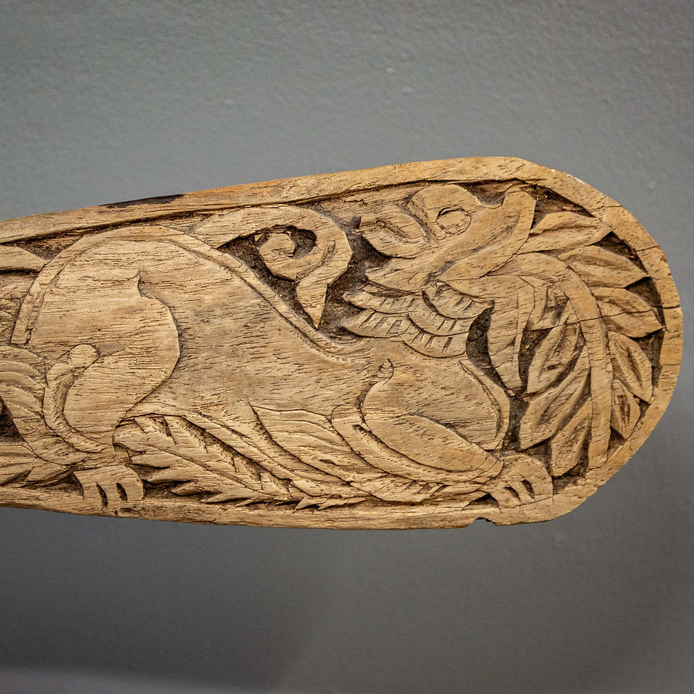 Thumbnail: Vintage Weathered Burmese Carving on Stand