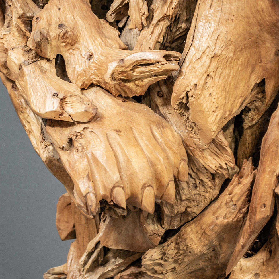 Thumbnail: Tall Carved and Reclaimed Teak Bear Sculpture