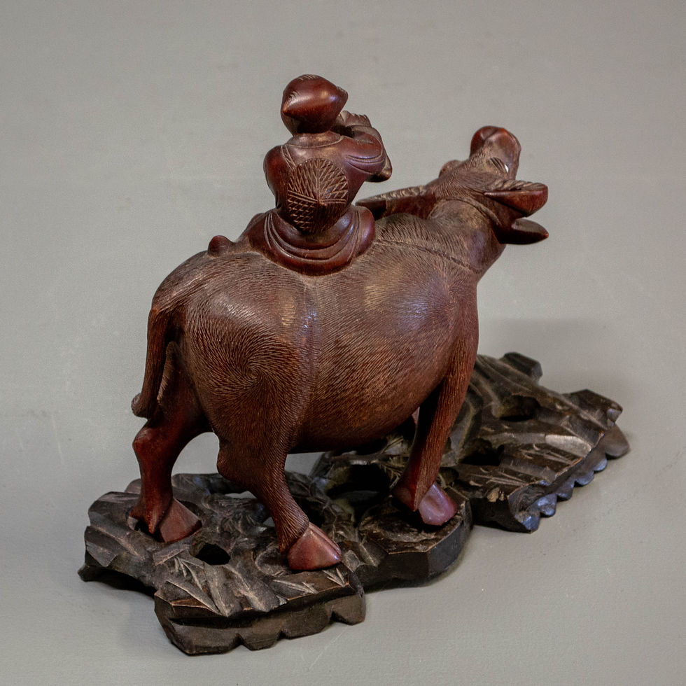 Thumbnail: Hand Carved Wooden Water Buffalo