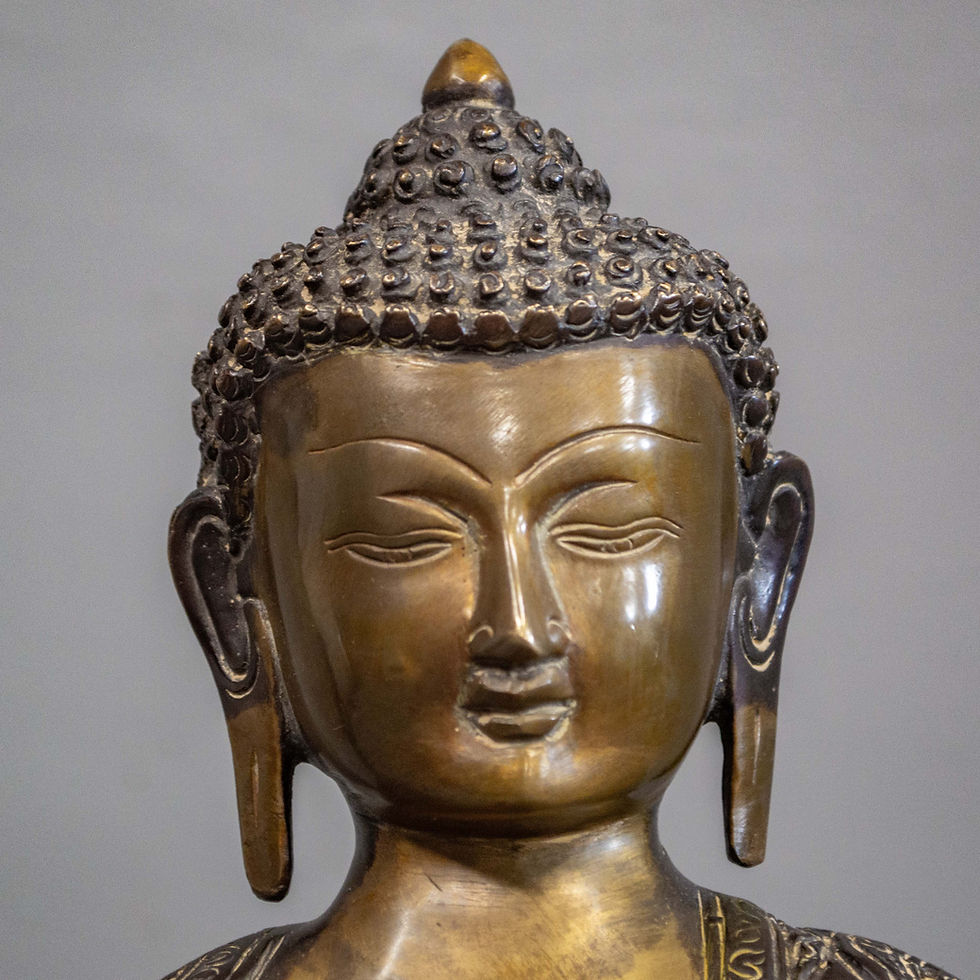 Thumbnail: Large Cast Bronze Statue of a Sitting Buddha