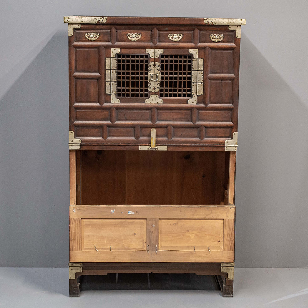 Thumbnail: Antique 2 Pc Korean Bandaji Tansu Cabinet