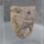 Thumbnail: Three Carved Wooden Masks in Display Case