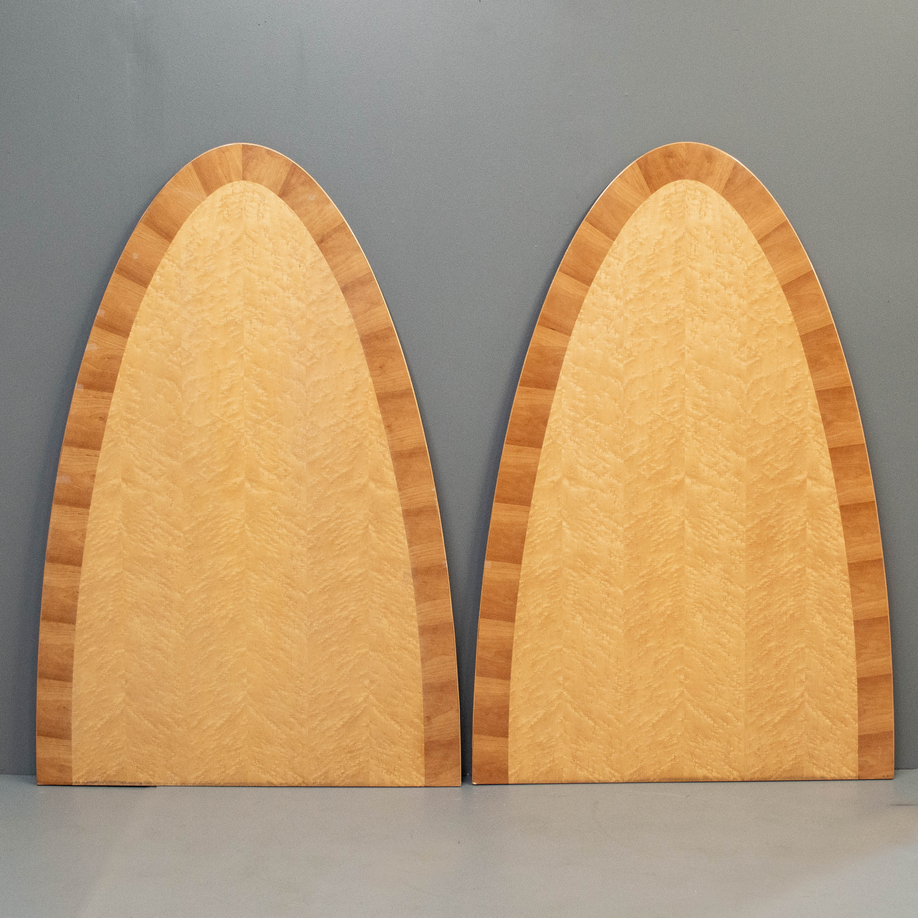 Pair of Birds Eye Maple Table Halves