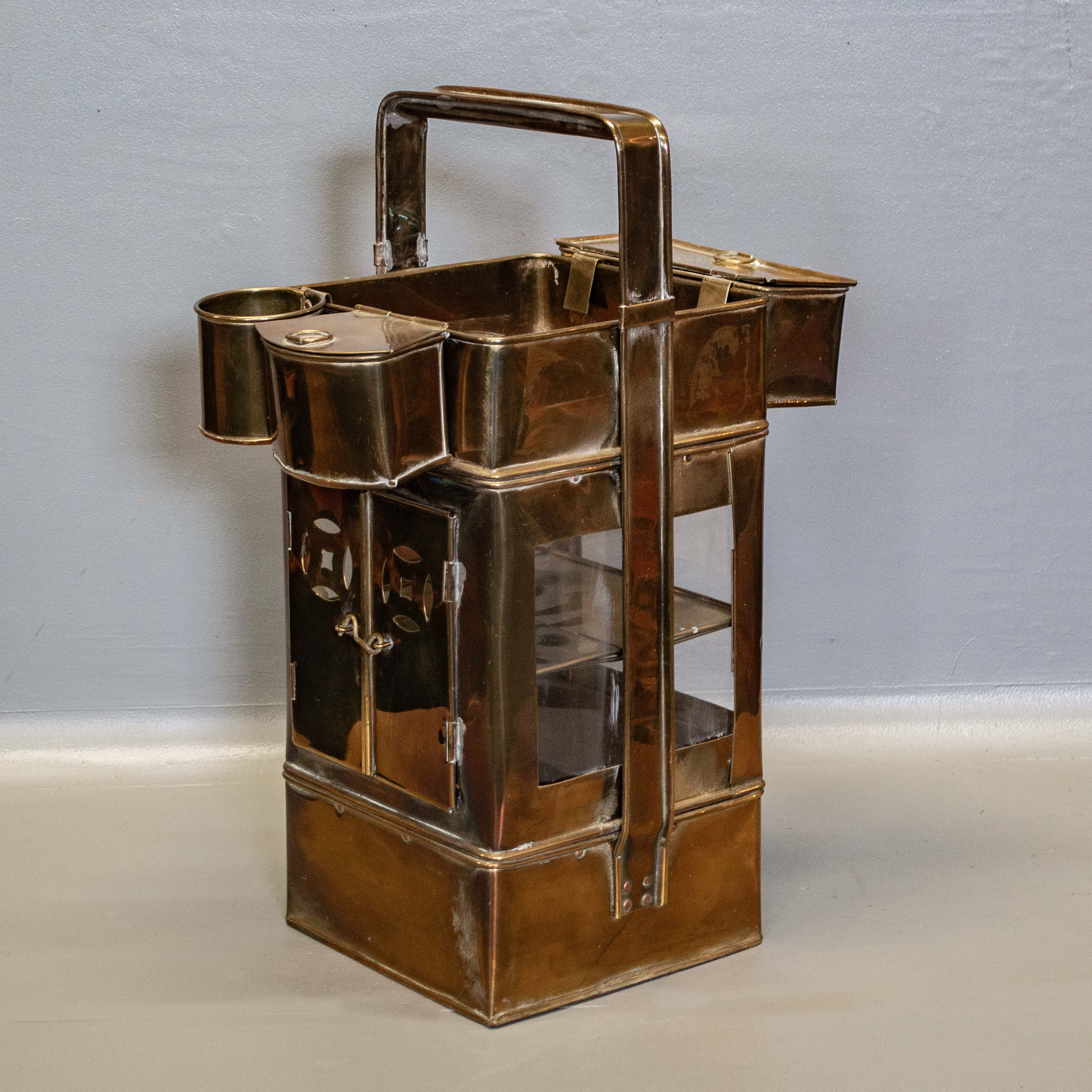 Asian Brass Street Vendor Cart