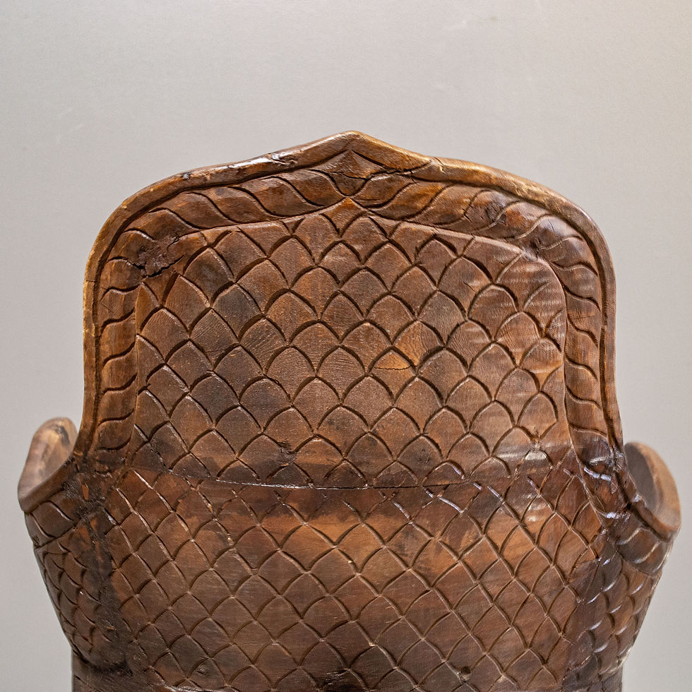 Thumbnail: Carved Wooden Peacock Chair