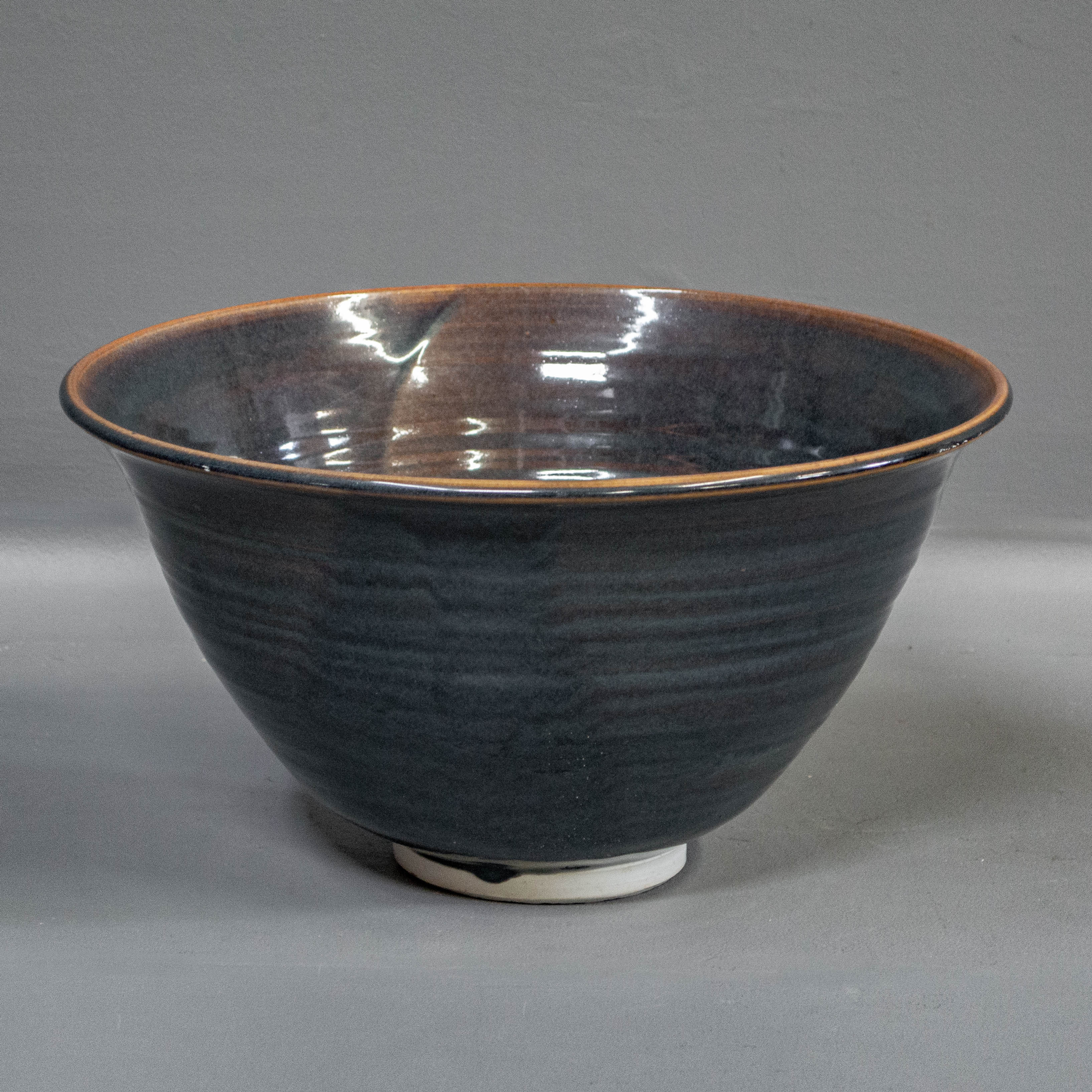 Large Blue Glazed Ceramic Bowl