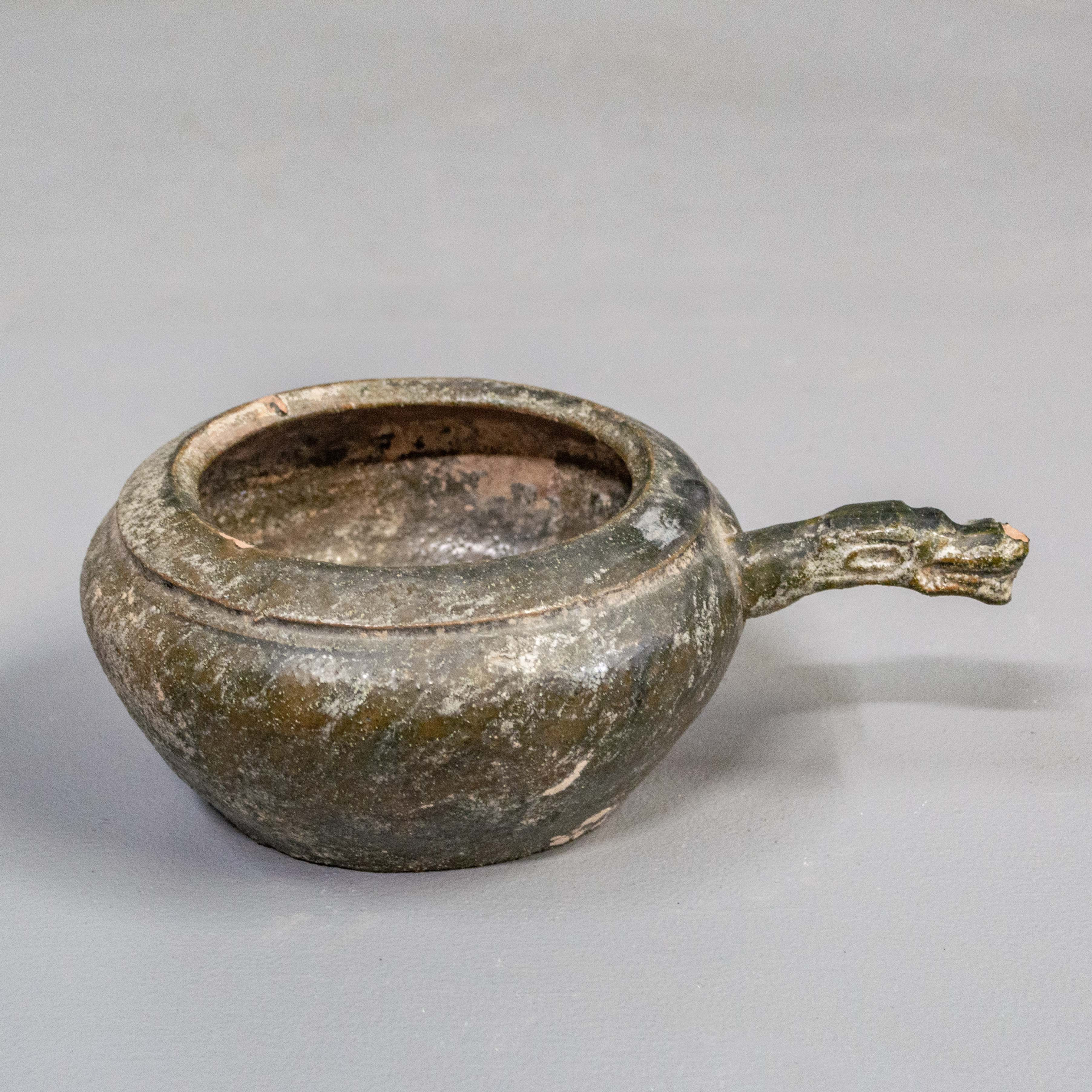 Antique Han Dynasty Green Glaze Incense Burner