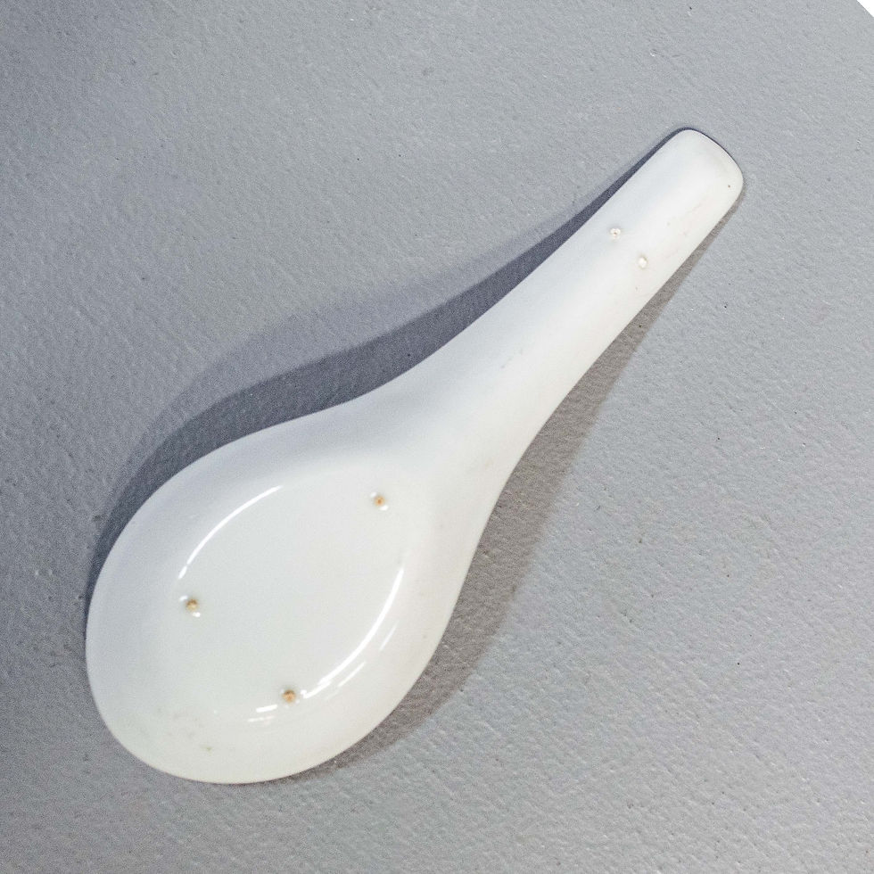 Thumbnail: Vintage Chinese Porcelain Dragon & Phoenix Soup Spoons