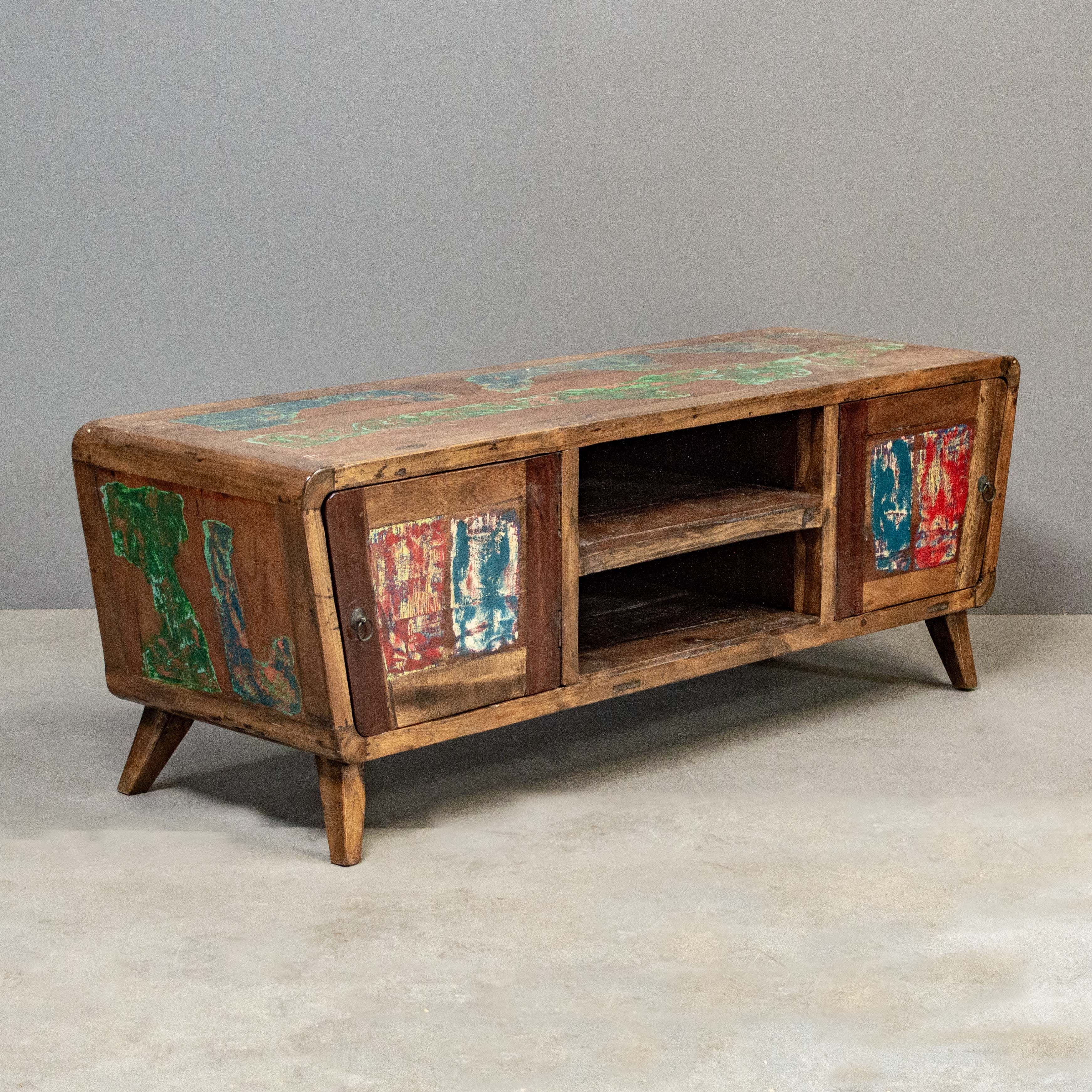 Contemporary Boat Wood 2 Door Sideboard