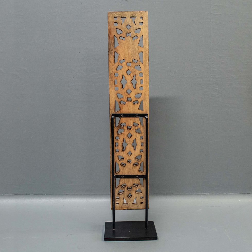 Thumbnail: Hand Carved Flower Panel w/ Stand