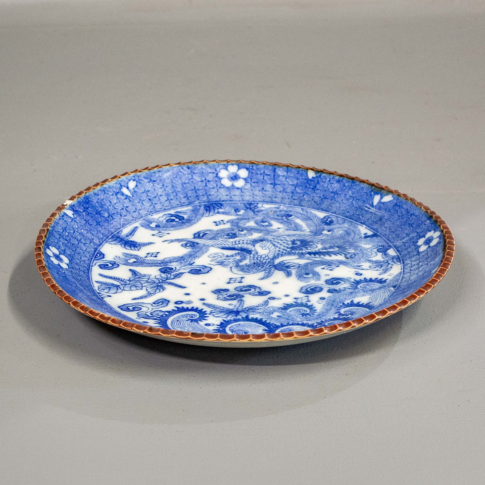 Thumbnail: Antique Japanese Igezara Blue & White Charger