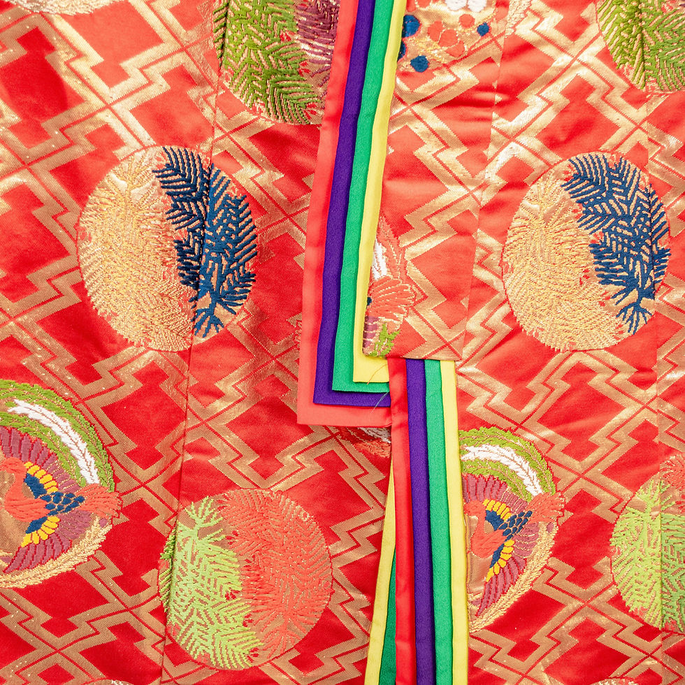 Thumbnail: Japanese Multi-Colored Wedding Kimono