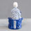 Thumbnail: Vintage Chinese Blue & White Porcelain Lohan Figurine