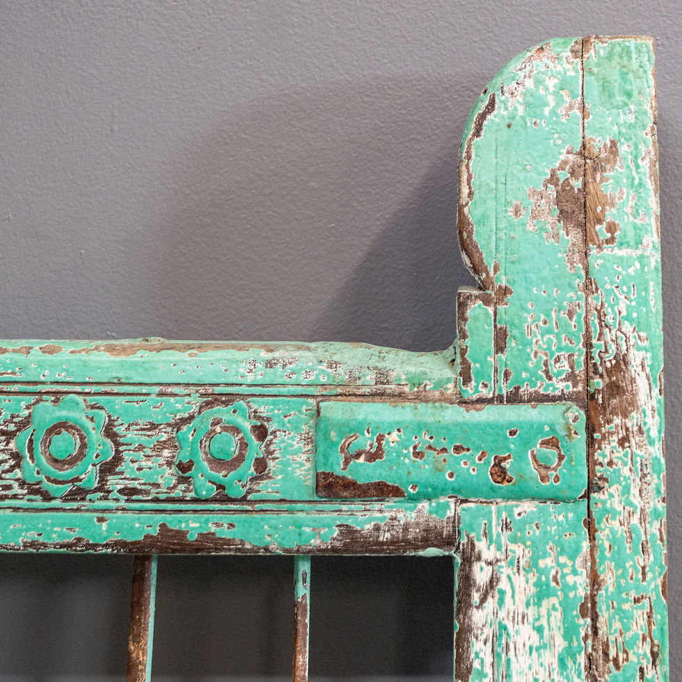 Thumbnail: Antique Distressed Painted Teak Gate