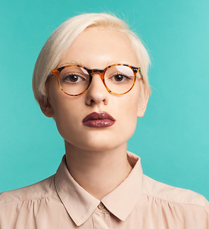 A Woman Wearing Glasses