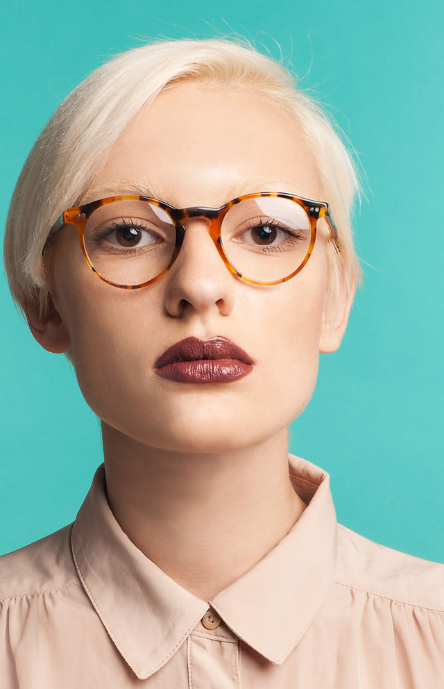 A Woman Wearing Glasses