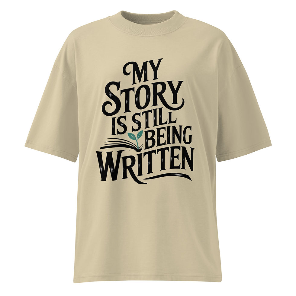 Unisex organic oversized high neck t-shirt