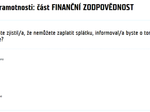 Tip odjinud: Test finanční gramotnosti na téma finanční zodpovědnost