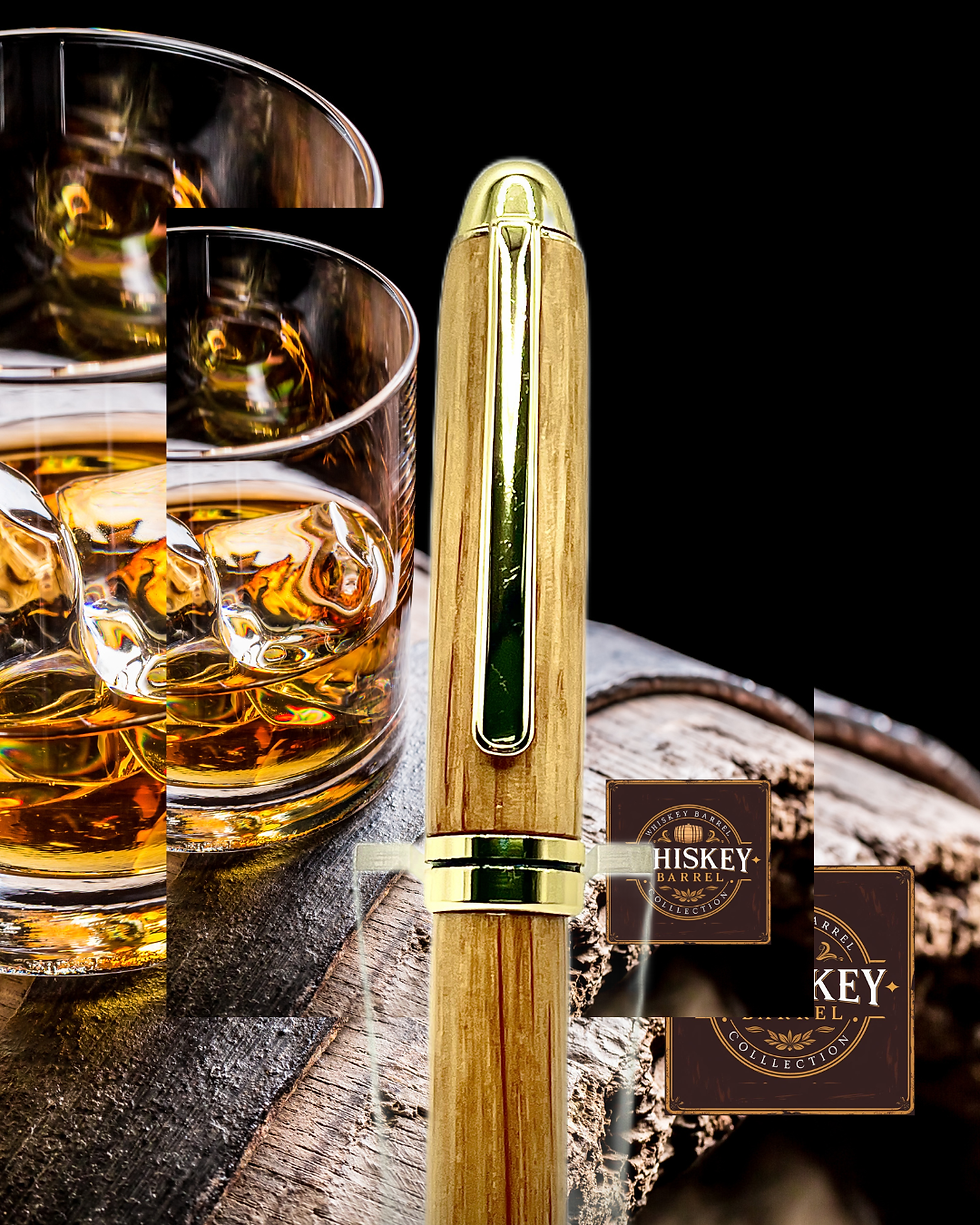 Handmade Whiskey Barrel Wood Pen CGLC