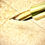 Thumbnail: Handmade Senior Gentlemen Fountain Pen Gold Chrome trimmed in segmented wood nib close up