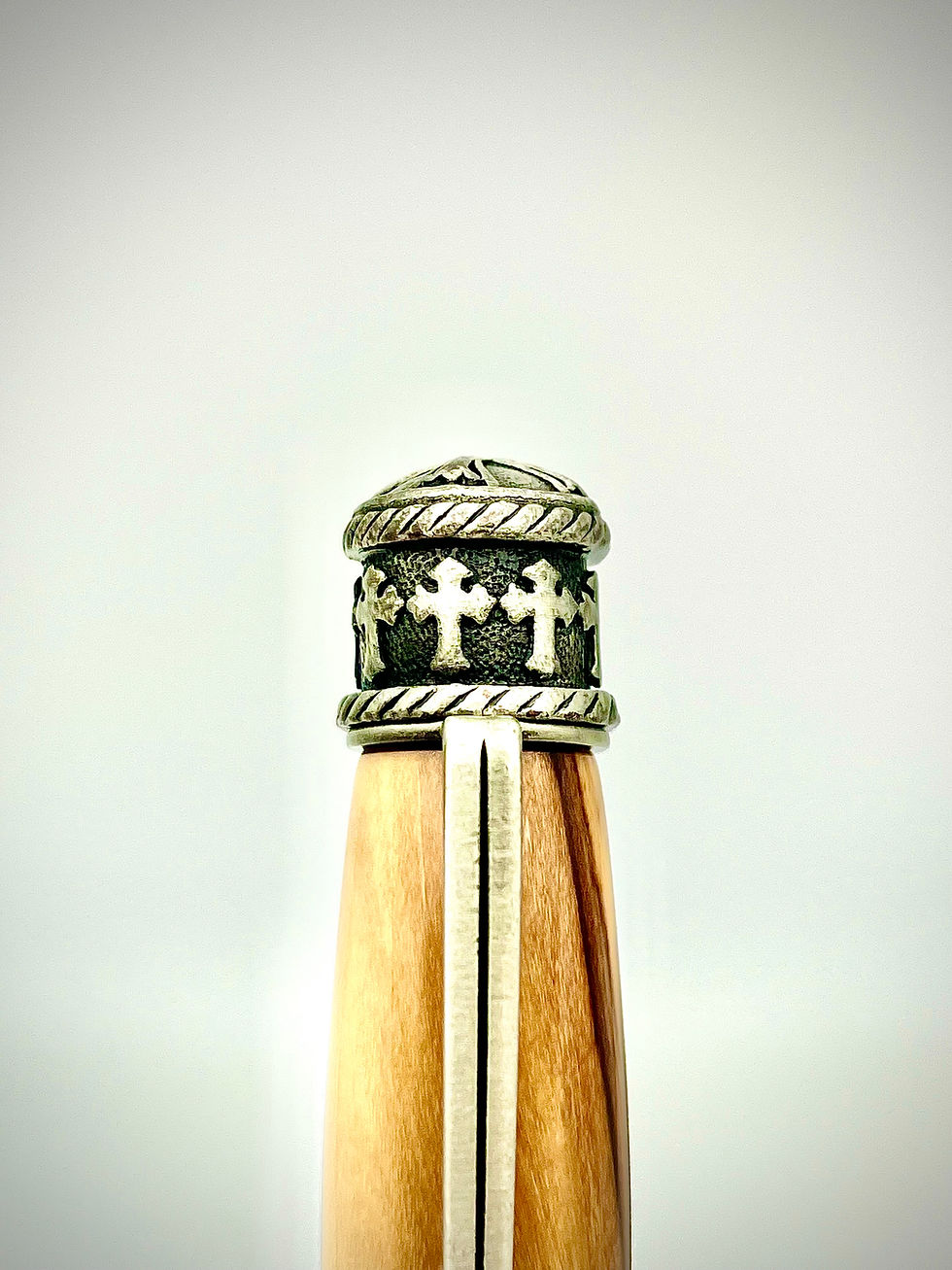 Thumbnail: Handmade Bethlehem Olivewood Faith Hope Love Ballpoint