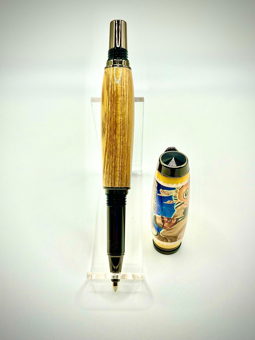 Thumbnail: Handmade Lambeau Field Bleacher Wood Rollerball Pen