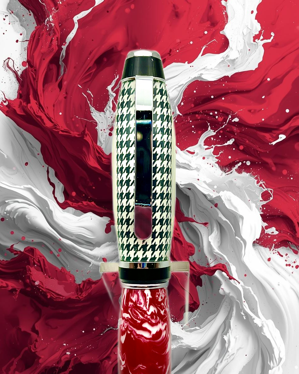 Handmade Alabama Team Color Ballpoint Pen Houndstooth