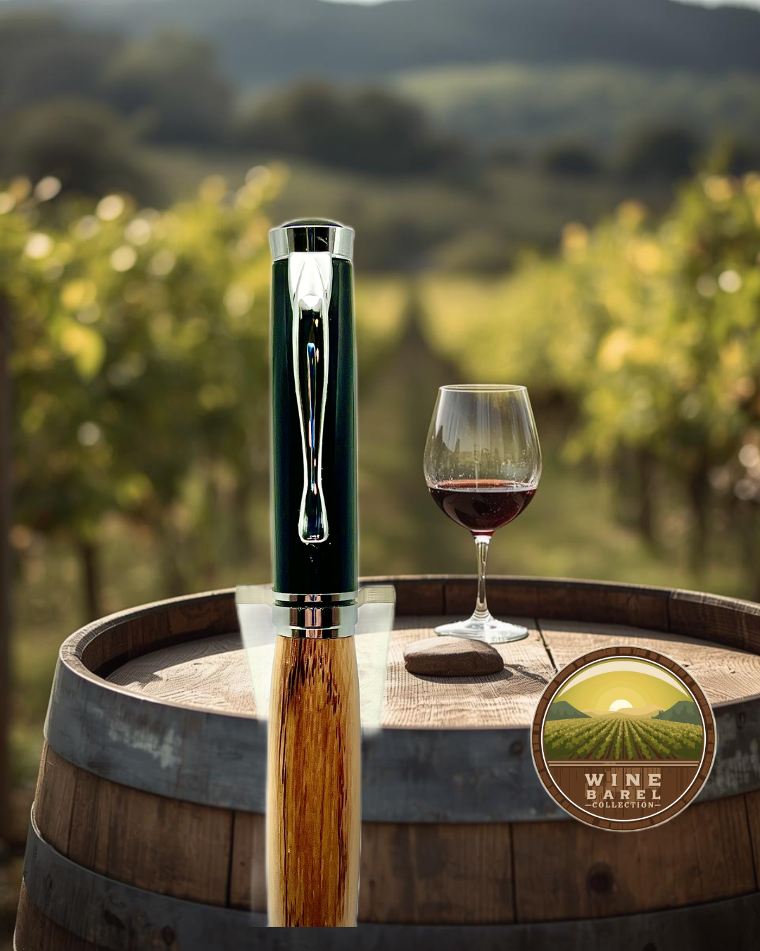 Handmade Wine Barrel Wood Oxford Pen