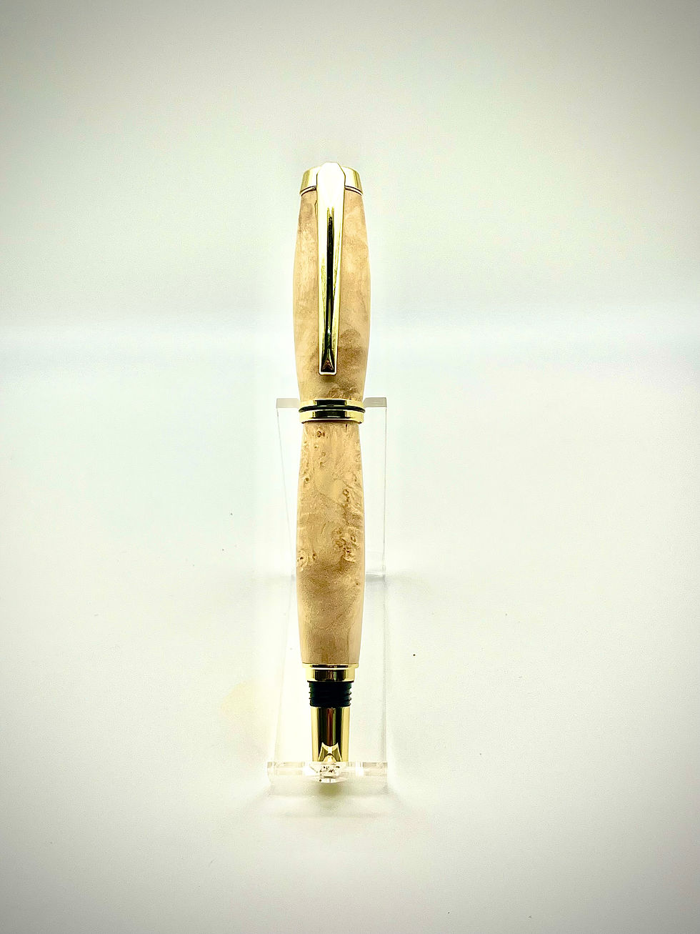 Handmade Jr Gentlemen Box Elder Burl Wood Full View