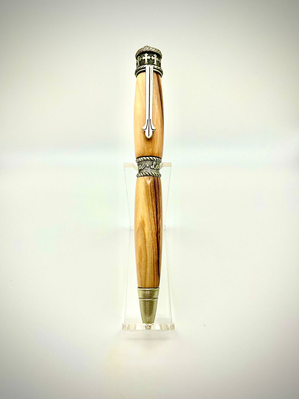 Thumbnail: Handmade Bethlehem Olivewood Faith Hope Love Ballpoint