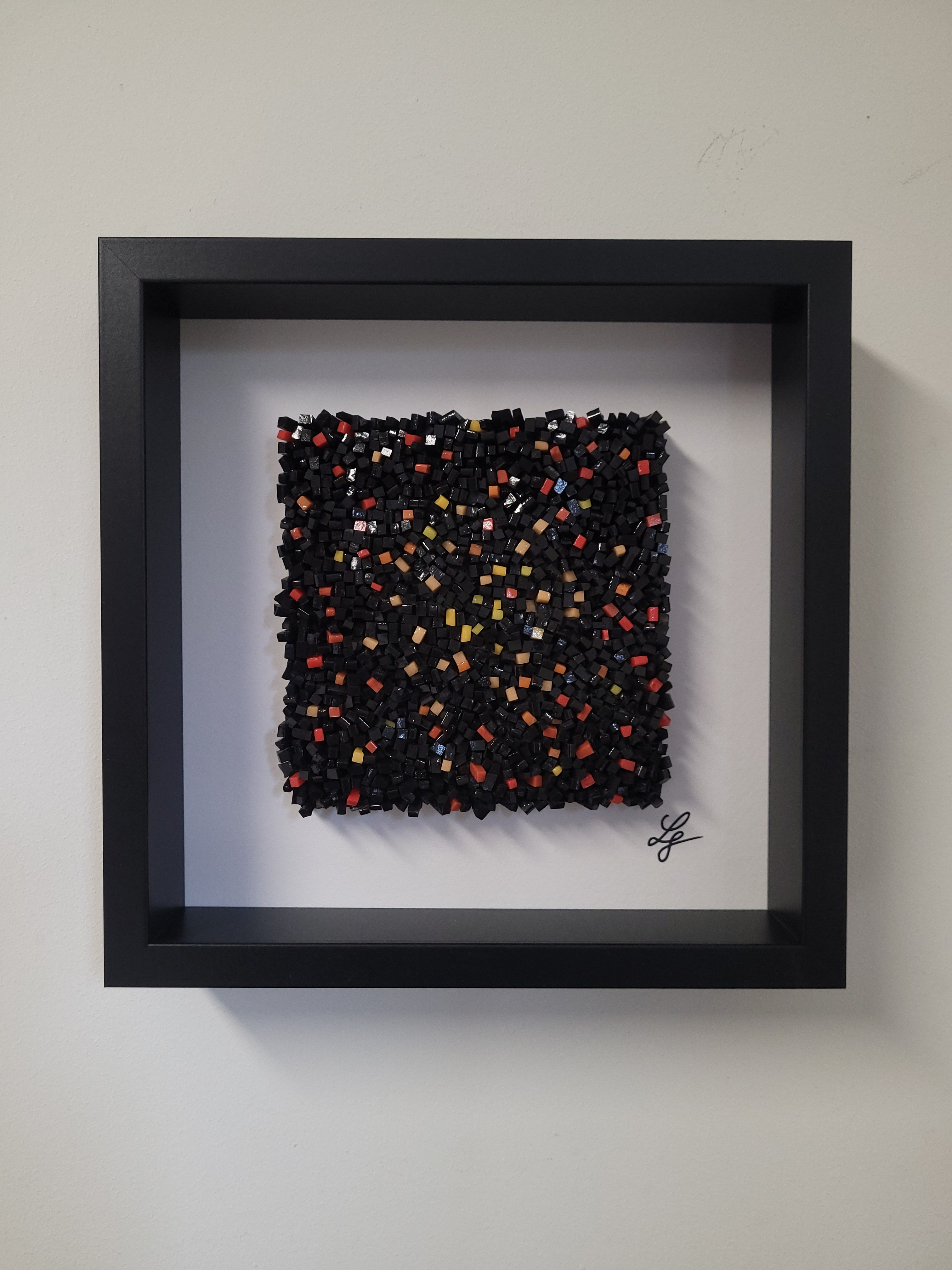 Mosaïque colorée encadrée, Amboise