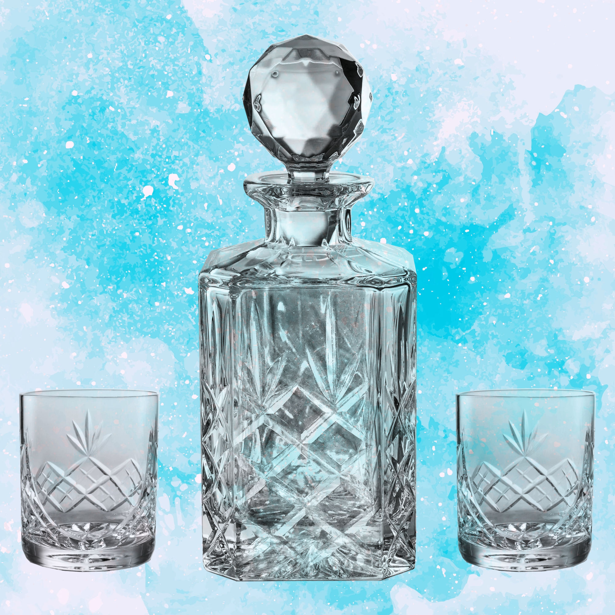 3pc Full Cut 0.8ltr Whisky Set