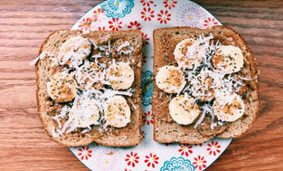 Coconut-Almond Banana Toast