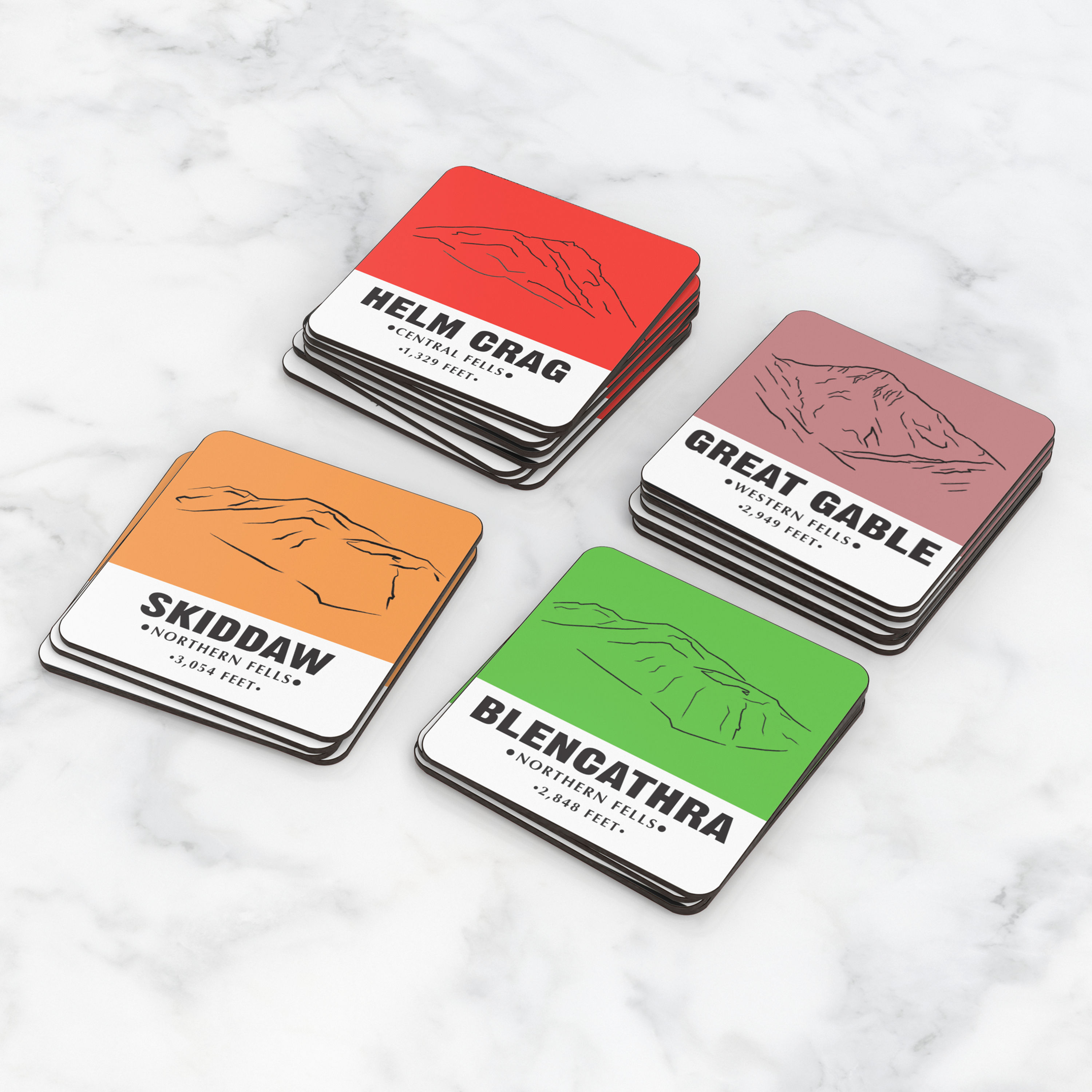 Set of 4 How High? Coasters