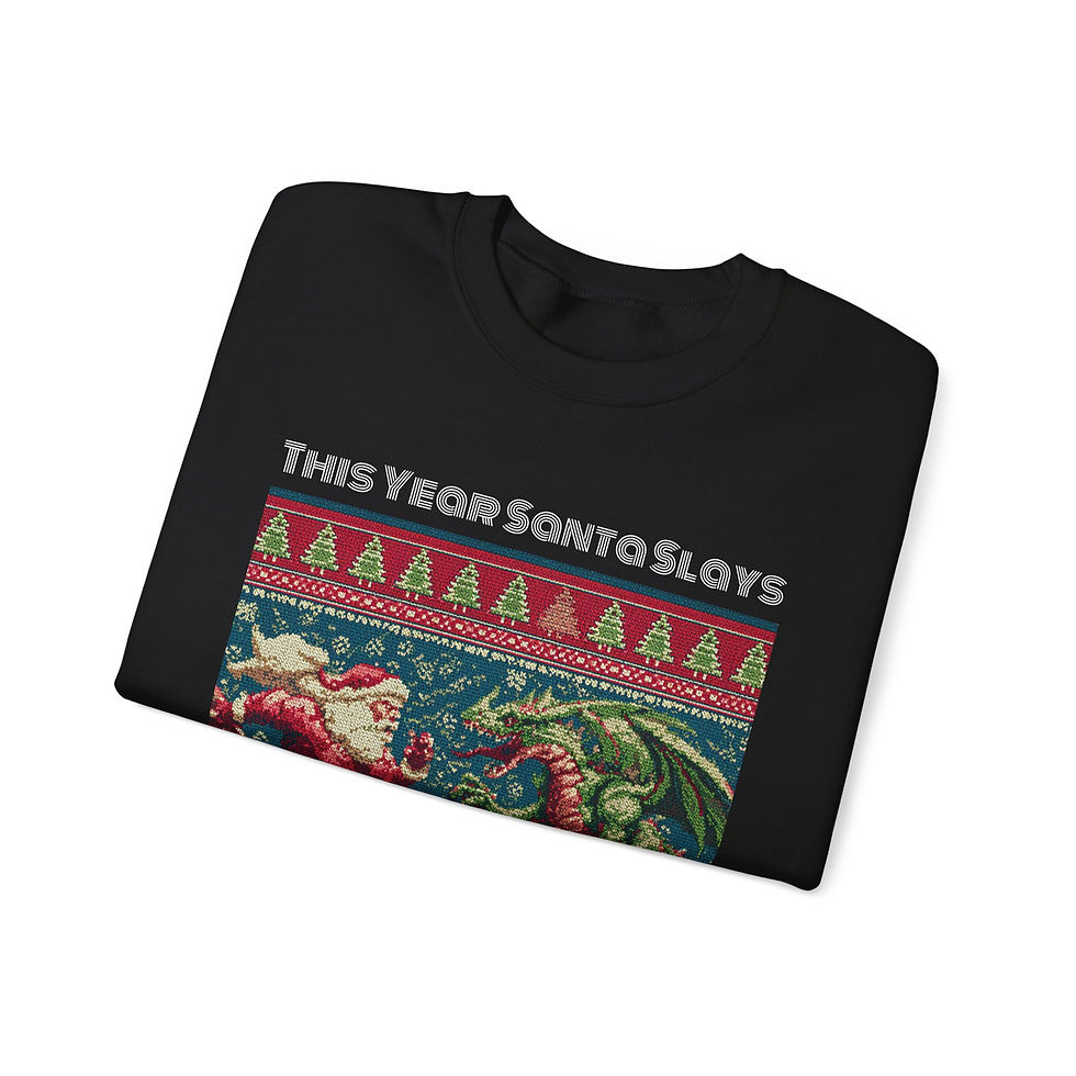 Thumbnail: This Year Santa Slays Sweatshirt Santa V.S Dragon