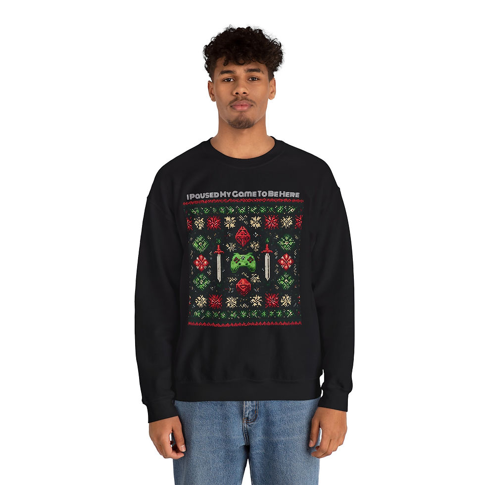 Thumbnail: Gamer's Ugly Holiday Sweater Crewneck