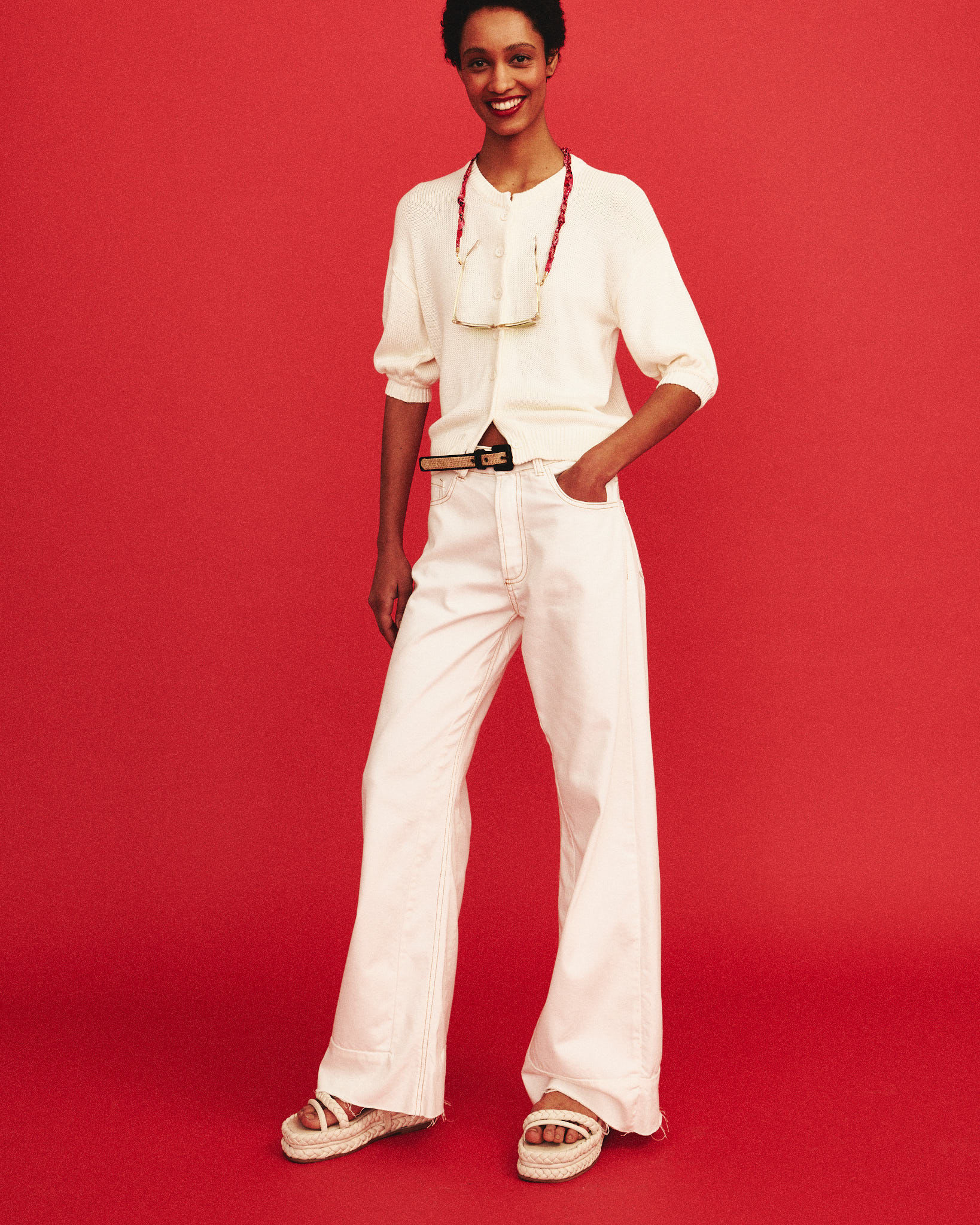 Calça Texas Jeans - Off White | Habla