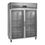 Miniatură: Dulap Frigorific INOX cu vitrina, 2 usi, -2 +8C,  FS1420V, 148x85x201cm