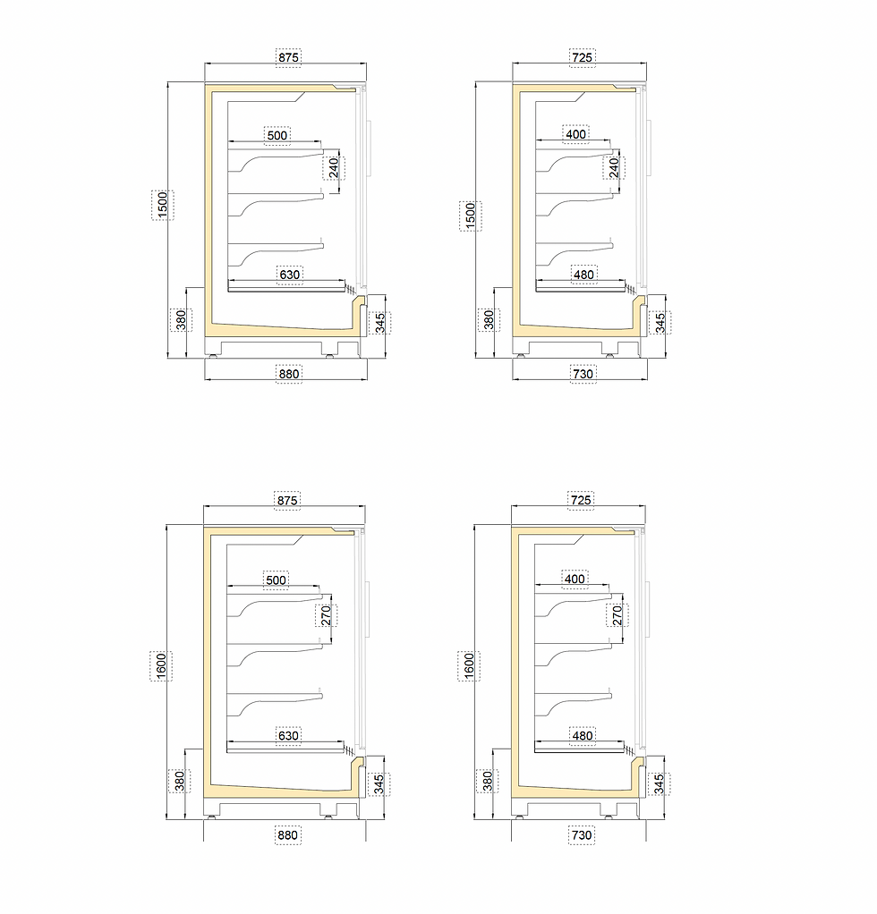 Thumbnail: Berlin Premium Semi-vertical  Multideck with Flat Glass, -1 +3C, Interna Unit