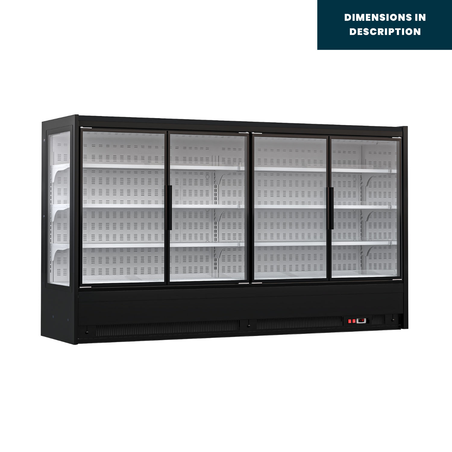 Berlin Premium Semi-vertical  Multideck with Flat Glass, -1 +3C, Internal Unit