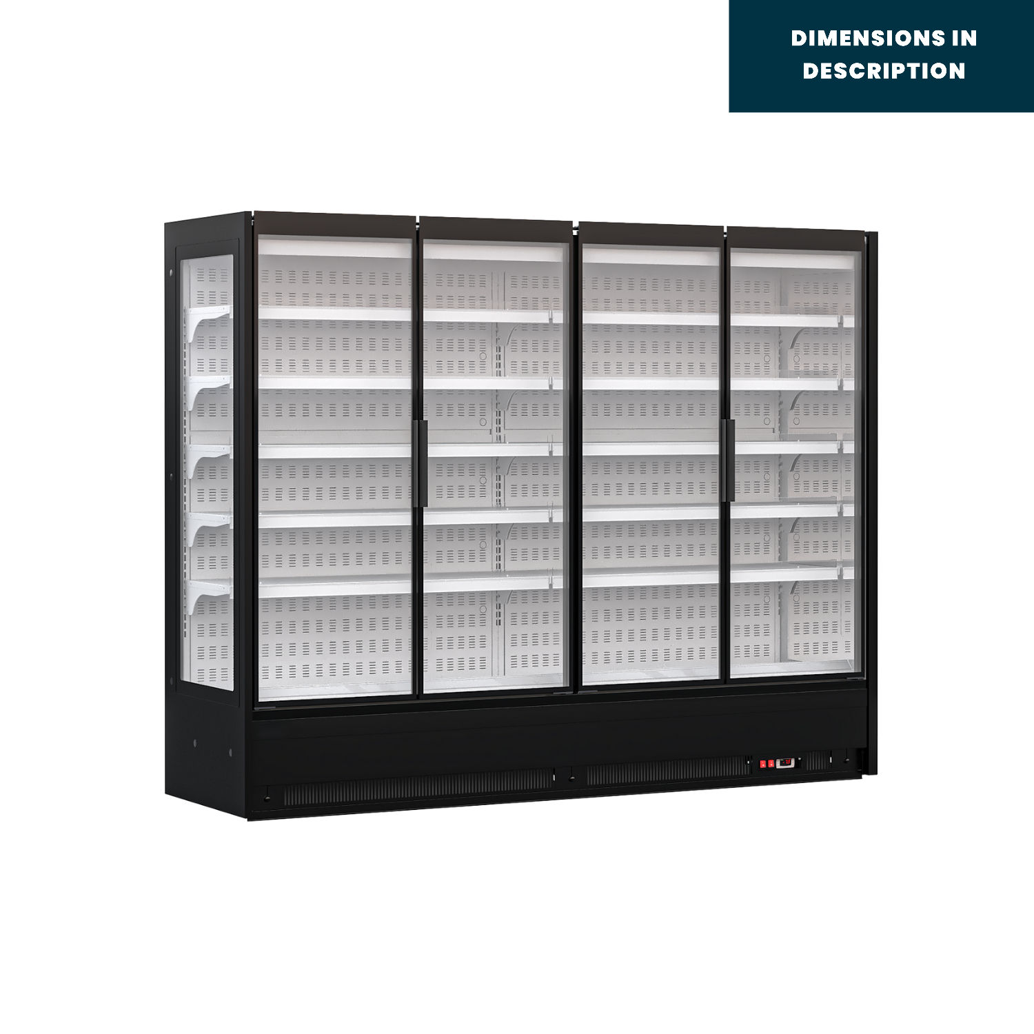 Dortmund Premium Full Glass Multideck Cooler with doors, -1 +3C, External Unit