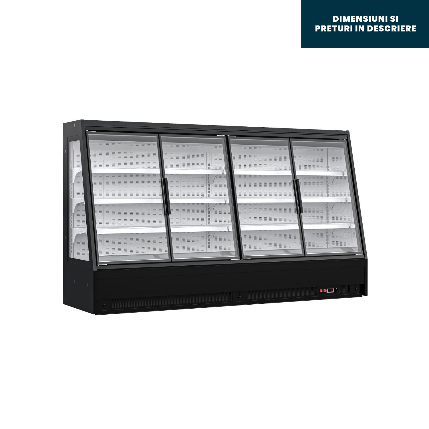 Vitrina Frigorifica Semiverticala, Berlin Premium, Geam Inclinat, Agregat Extern