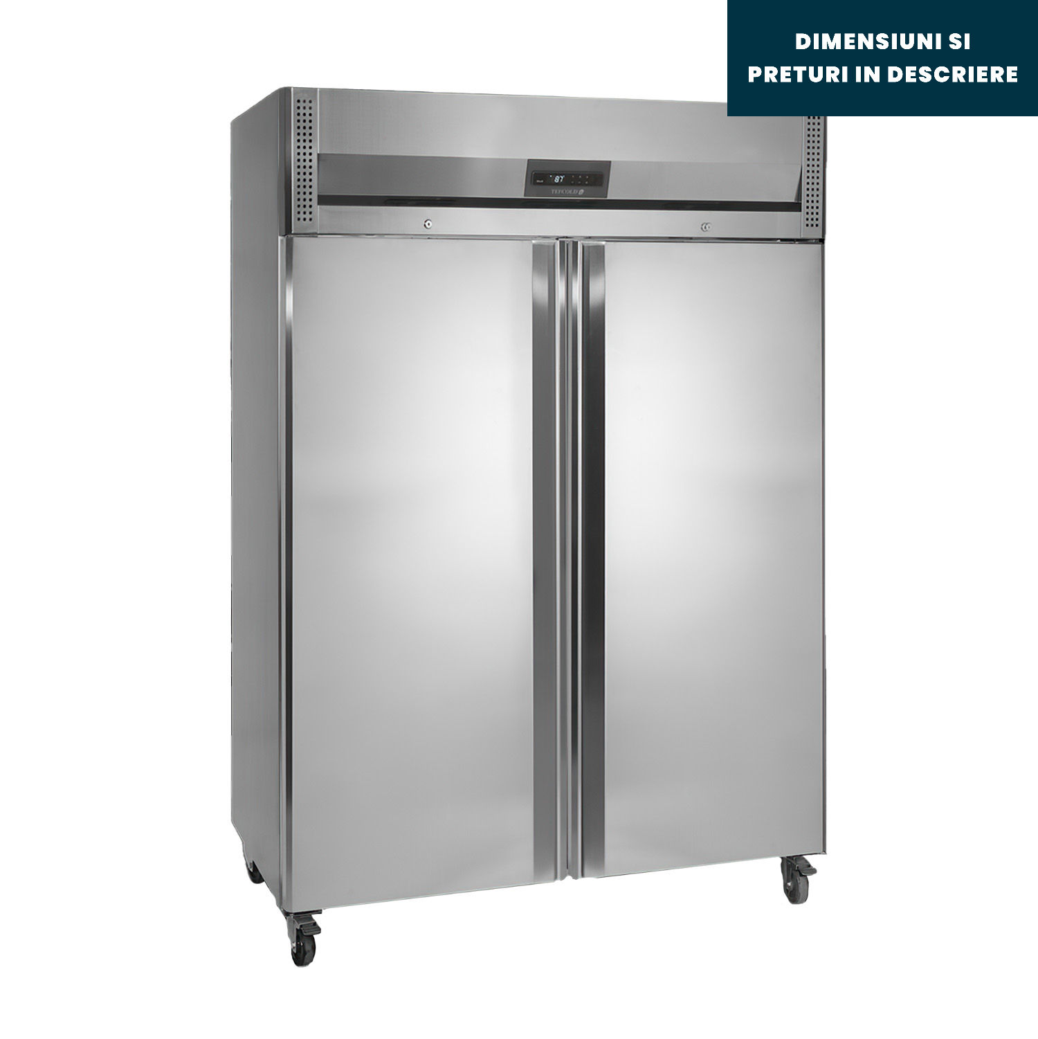 Dulap Congelare INOX cu 2 usi, PREMIUM RF1420, -18 -24C, 148x85x201cm